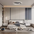 Modern Minimalist Kids Room Interior Design With Bed Wardrobe Toys And Window