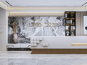 Modern Front Lobby 3d model