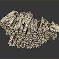 Aquatic Animals Habitat Showcasing Natural Porous Pale Grayish White Coral Stone Structure