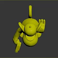 Purple Monkey Game Character With Red Hat Yellow Face Hands And Hammer