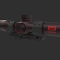 EOTECH Brown Tactical Weapon Scope With Red Logo Adjustable Dials And Mount Base