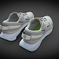 Nike Gray Sports Sneakers Featuring White Laces White Soles And Black Toe Caps