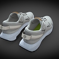 Nike sneaker white running shoes 3d model