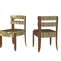 French Dining Chair Modern Single Chair Middle Ancient Chair Dining Chair Single Chair 3d model