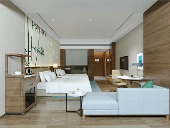 New Chinese Standard Room 3d model