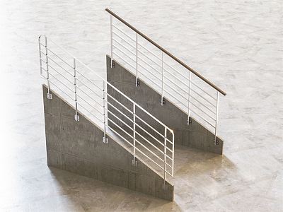 Modern guardrail 3d model