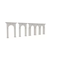 Architectural Components Featuring White Arched Structure And Decorative Columns