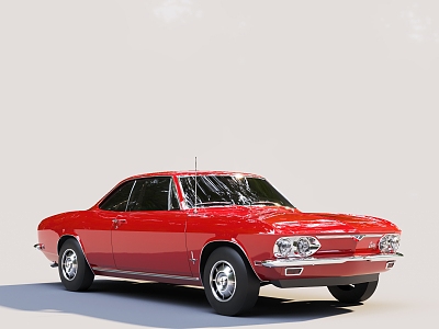 American Retro Car Muscle Car Chevrolet 3d model