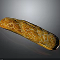 Homemade Freshly Baked Golden Crust Long Loaf Bread With Crispy Textured Surface