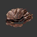 Shiny Brown Hedgehog Resembling Pine Cone With Scales On Black Background 3d model