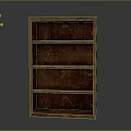 Simple Brown Wooden Bookshelf With Four Open Shelves And Clean Design