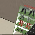 Green Shoe Display Shelf Showcasing Various Styles of Footwear