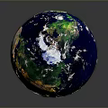 Detailed Earth Globe With Colorful Landmasses Blue Oceans And Realistic Surface Textures