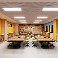 School labor technology classroom SU model 3d model