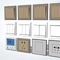 Modern Switch Socket 3d model