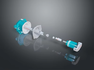 High Quality Automotive Fuel Pump Assembly With Metal Housing And Plastic Components 3d model