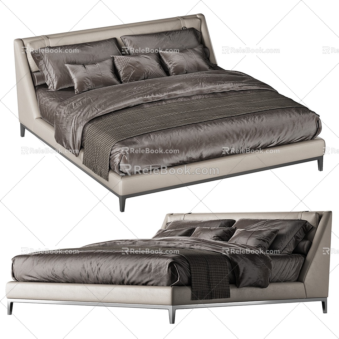 Modern Light Luxury Double Bed model