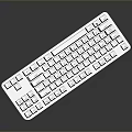 White Full Size Computer Keyboard With Modern Design And Standard Layout