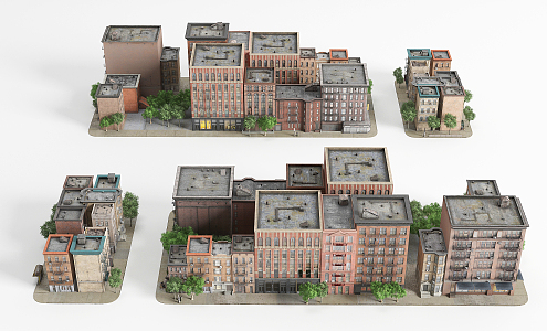 Modern Aerial View Urban Aerial View 3d model