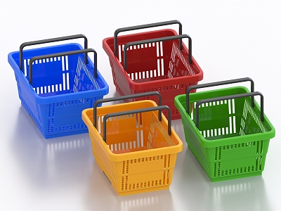 Shopping Basket Shopping Cart Supermarket Shopping Cart Trolley Supermarket Trolley Shopping Basket model