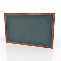Classic Chalkboard Interior Decor With Wooden Frame And White Background