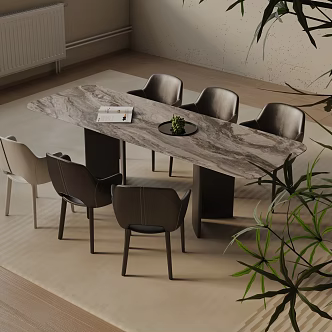 Modern table combination 3d model