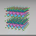 Colorful Geometric Locker Design With 3D Structure And Multicolored Spheres