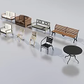 Modern Sofa Coffee Table Combination With Wooden Frames Metal Accents And Simple Design