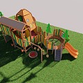 Children's play area farm play scenic area play 3d model