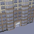Modern Tall Building Exterior Design With Glass Windows And Decorative Top Structure