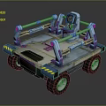 Space Exploration Lunar Rover With Mechanical Arms And Wheels For Planetary Missions