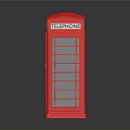 Red Telephone Booth Iconic British Architecture With Classic Design And Glass Panels