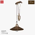 Modern Brass Pendant Light With Adjustable Cord And Conical Metallic Shade