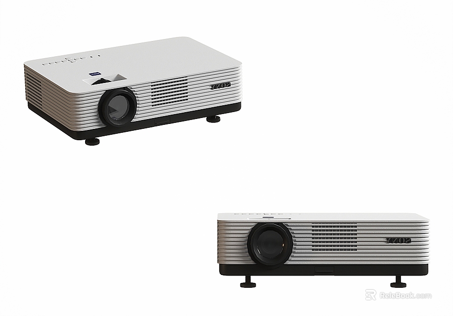 Two Modern Projectors For Surveillance Monitoring 3d model 
