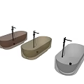 Elegant Modern Glass Bathtub Design With Chrome Faucet And Transparent Brown Finish