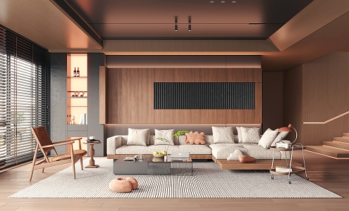 modern living room 3d model