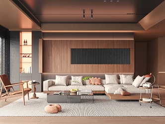 modern living room 3d model