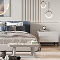 Modern Kids Bedroom Interior With Bed Wall Art And Study Desk