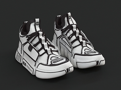 Modern sneaker 3d model