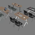 Modern Conference Tables and Chairs 3d model
