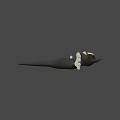 Black Animated Game Character With Cat Ears Yellow Eyes Grinning Teeth And White Gloves