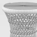 Natural Rattan Round Woven Stools With Handmade Design For Home Decor