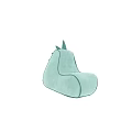 Light Green Velvet Bean Bag Chairs With Small Spikes For Kids Room