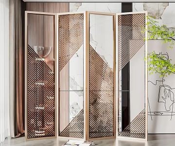 Modern Screen Acrylic Screen Partition 3d model