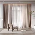 Modern Curtains 3d model