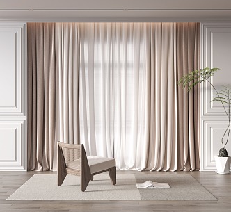 Modern Curtains 3d model