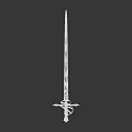 Silver Decorative Sword Inspired Fashion Accessory For Clothing Design