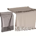 Soft Colored Scarves With Fringes In Gray Brown And Beige Designs