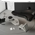 Modern Leather Sofa And Coffee Table Set With Accent Chair Floor Lamp And Round Rug