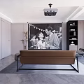 Modern Dining Living Room Interior With Sofa Dining Table And Lighting